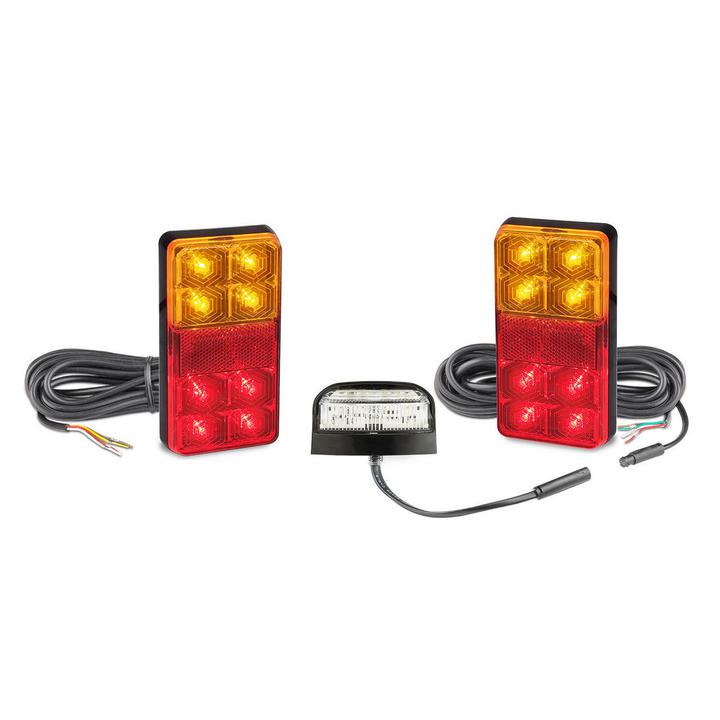 LED Autolamps Stop/Tail/Indicator/Reflector LED Trailer Light Kit with Plug In License Plate Lamp H155BARLP2/6
