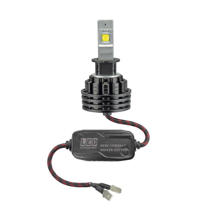 LED Autolamps H3 Single Beam Headlight Kit Twin Pack 5000LM H3-5000LM