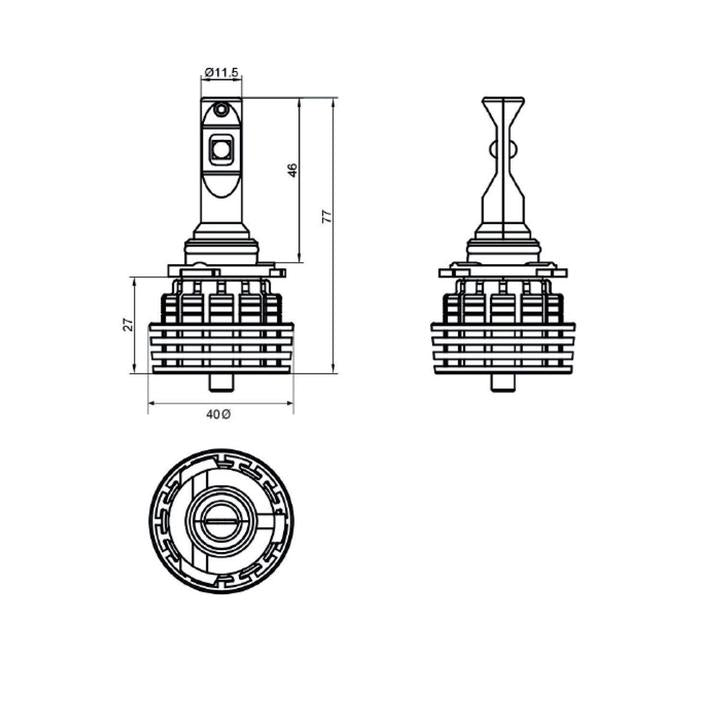 LED Autolamps HB3 Single Beam Headlight Kit 9-32V Twin Pack HB3-5000LM