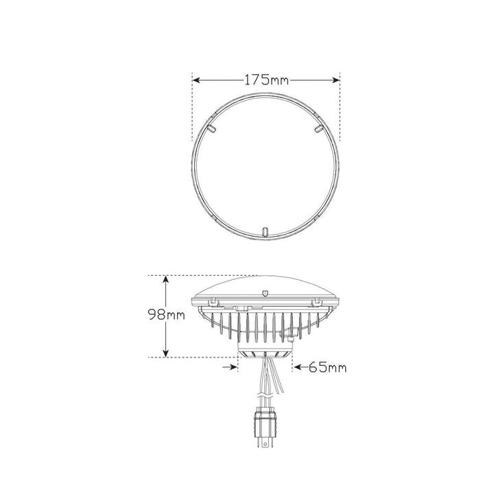 LED Autolamps HL174 Headlight High Beam ECE AP 10-32V HL174