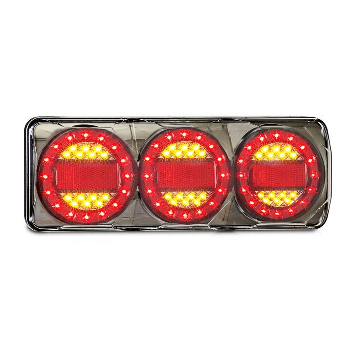 LED Autolamps Stop/Tail/Indicator/Reflector LED Maxilamp Light 3 Lamp Combination 12-24V MAXILAMPC3XR