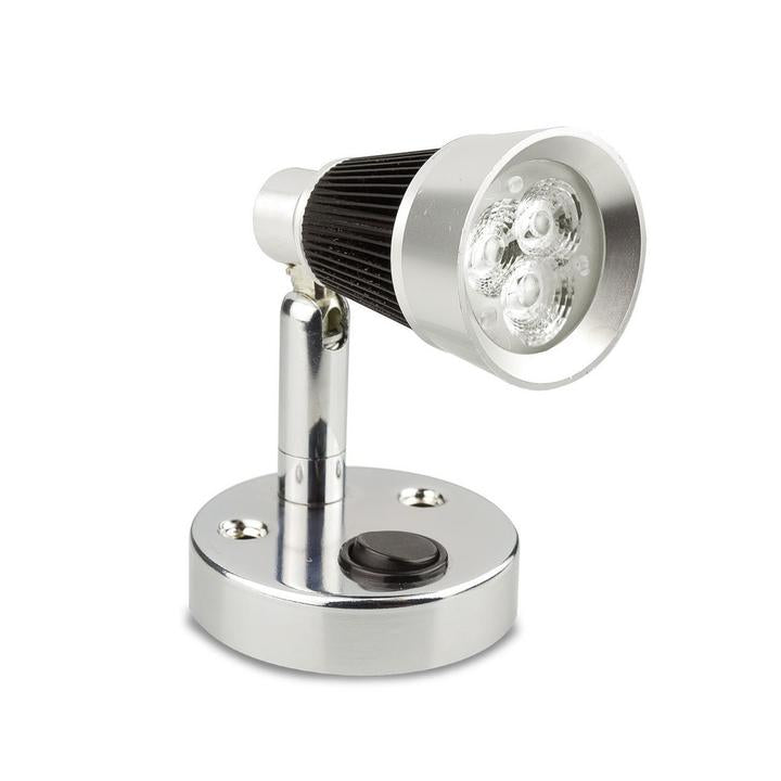 LED Autolamps Reading Lamp Silver with Polycarbonate Lens 140 Effective Lumen 12V RL60-12B