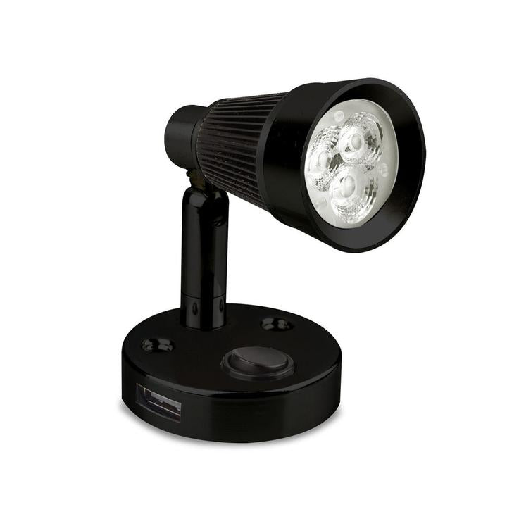 LED Autolamps Reading Lamp Silver with USB 140 Effective Lumen 12V RL60BLKB