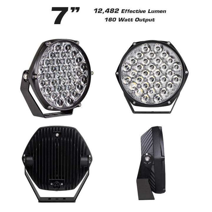LED Autolamps TIR Optics 7 Inch High-Powered Driving Light Twin Pack TIR7