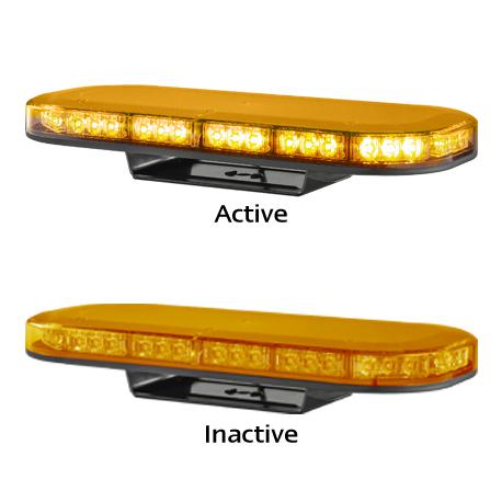 LED Autolamps Single Bolt Mount LED Amber Emergency Minibar 380mm x 172mm 12/24V