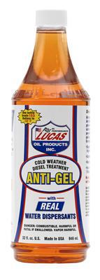 Lucas Anti-Gel Cold Weather Diesel Fuel Treatment Additive 946ml 10865L