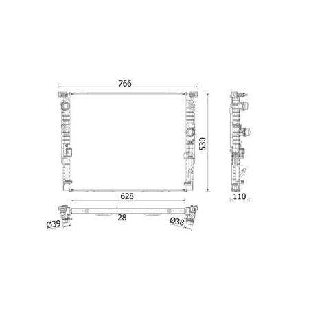 MAHLE Radiator Aluminium/Plastic CR 2198 000P