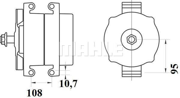 MAHLE Alternator 24V 190A MG 163
