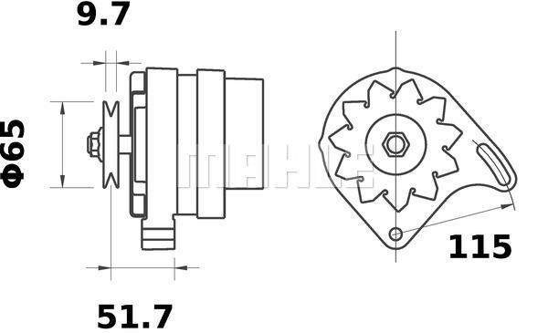 MAHLE Alternator 12V 80A MG 18