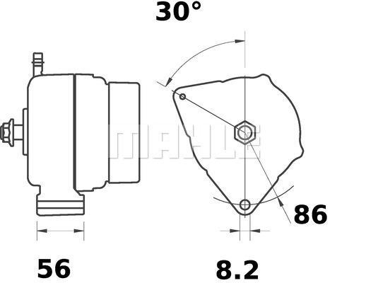 MAHLE Alternator 12V 85A MG 354