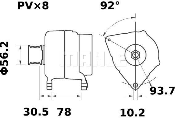 MAHLE Alternator 12V 95A MG 23