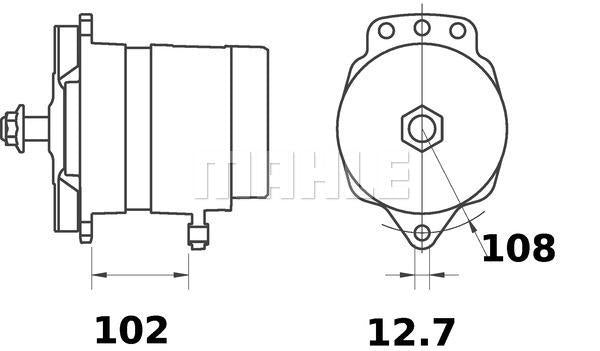 MAHLE Alternator 24V 190A MG 266