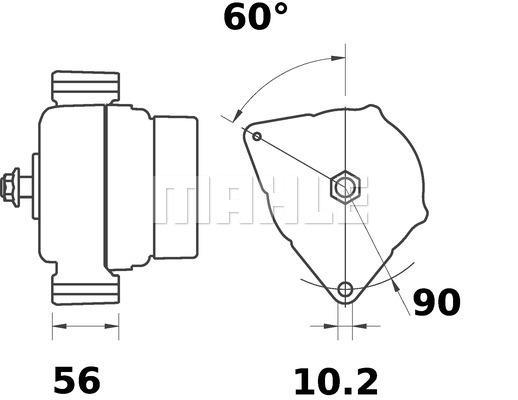 MAHLE Alternator 12V 150A MG 3