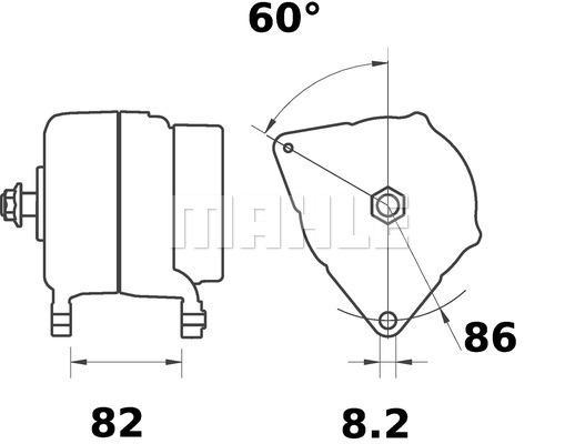 MAHLE Alternator 12V 120A MG 562
