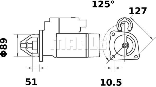 MAHLE Starter Motor 24V 11TH MS 174