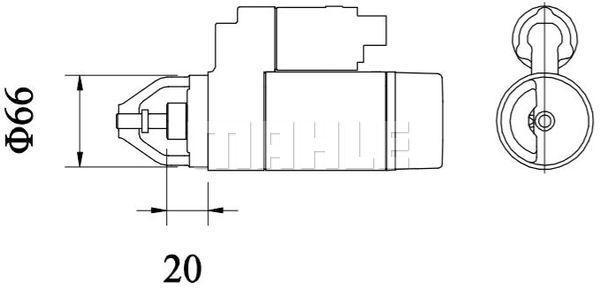 MAHLE Starter Motor 12V 9TH MS 436