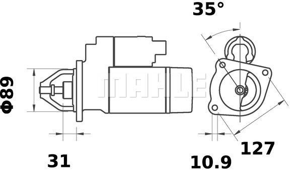 MAHLE Starter Motor 24V 11TH MS 439