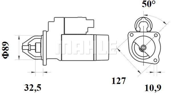 MAHLE Starter Motor 24V 10TH MS 717