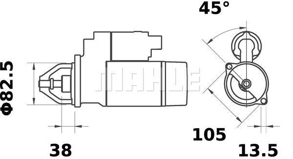 MAHLE Starter Motor 12V 10TH MS 89