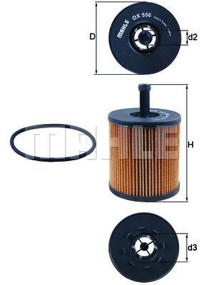 MAHLE Oil Filter OX 556D