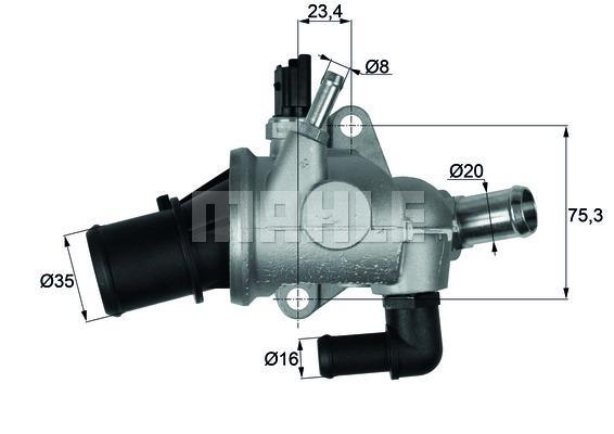 MAHLE Thermostat & Housing TI 174 88