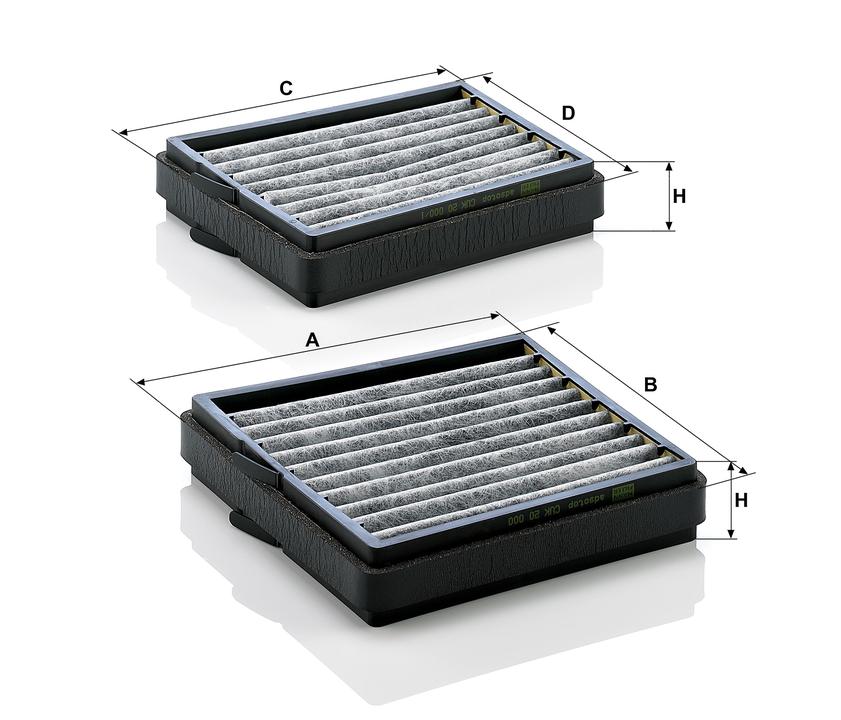 MANN Active Carbon Cabin Filter CUK20000-2