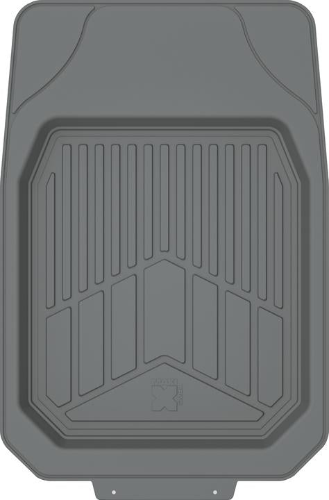 Maxi Trac 4x4 Grey Rubber Deep Dish Car Front Floor Mats Pair