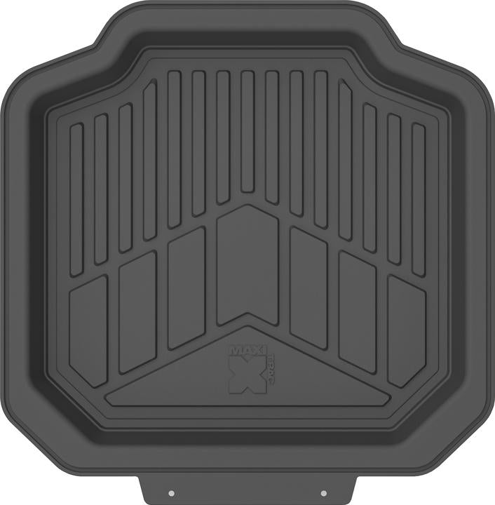 Maxi Trac 4x4 Black Rubber Deep Dish Car Rear Floor Mats Pair