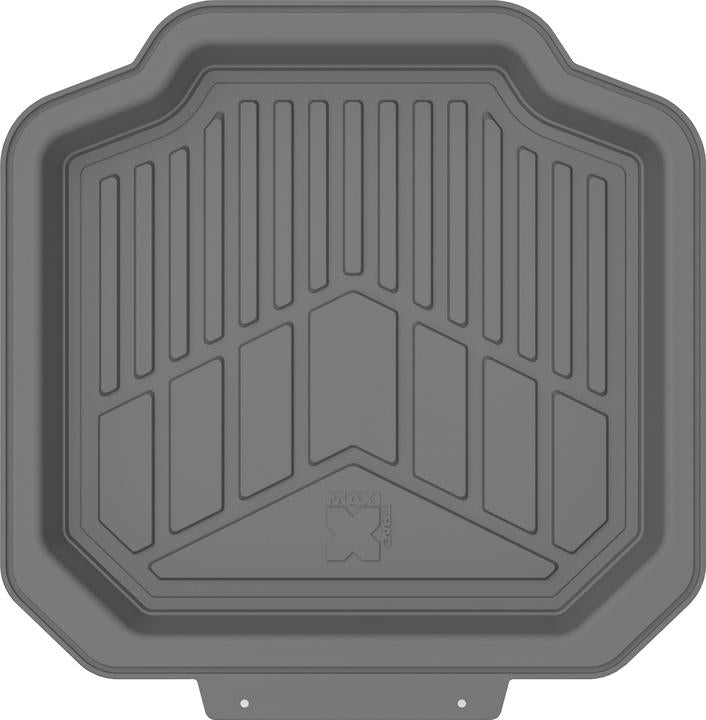 Maxi Trac 4x4 Grey Rubber Deep Dish Car Rear Floor Mats Pair