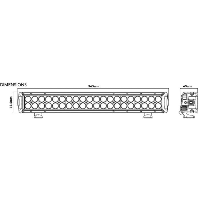 Maxi Trac 4x4 LED Driving Light Bar 12/24V 40 LED Double Row 22 Inch Combination Beam MTLB-220