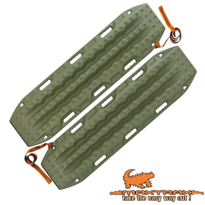 MAXTRAX MK2 4x4 Recovery Tracks Olive Drab with Telltale Leashes