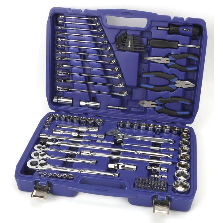Mechpro Automotive Tool Kit Metric 1/4In, 3/8In & 1/2In Drive 117pc