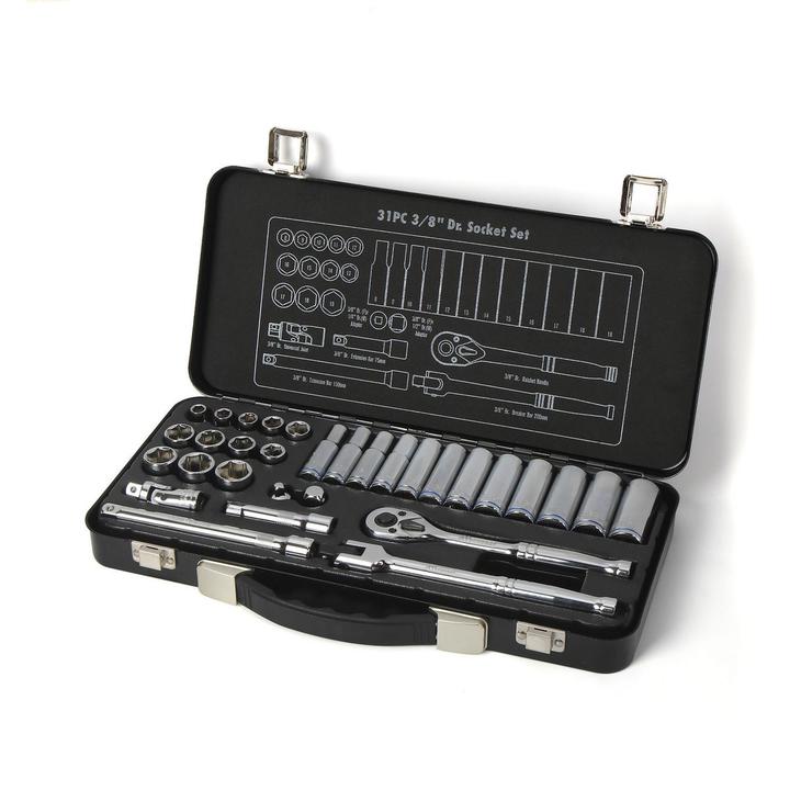 Mechpro Socket Set Metric 3/8In Drive 31pc