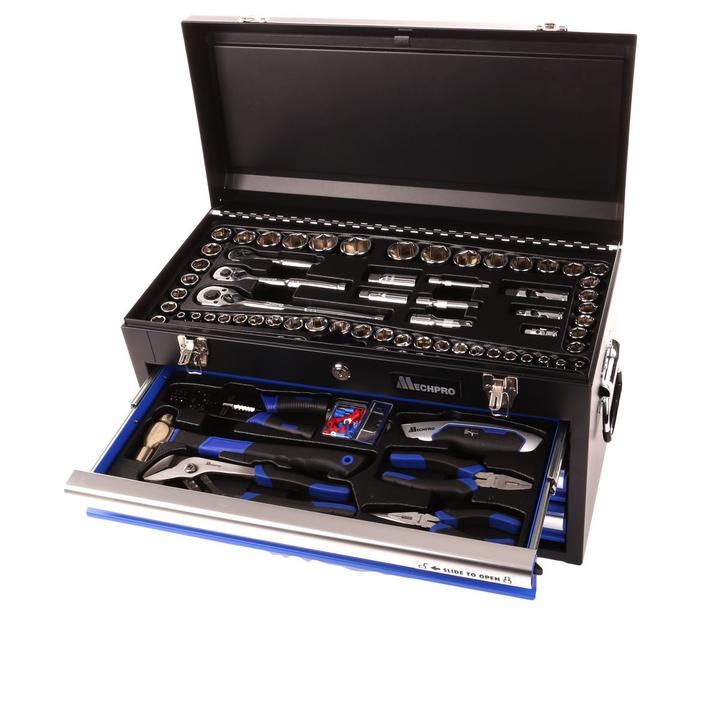 Mechpro Tool Kit with 3 Drawer Chest 1/4In, 3/8In & 1/2In Drive 248pc