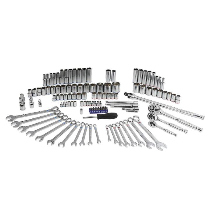 Mechpro Automotive Tool Kit Metric/SAE 1/4In, 3/8In & 1/2In Drive 128pc