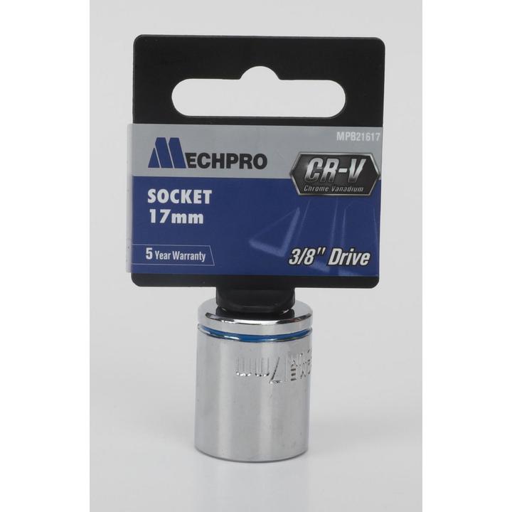 Mechpro Socket 17mm 3/8In Drive Metric