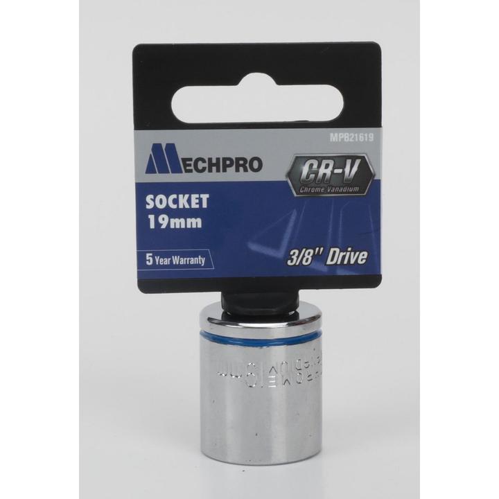 Mechpro Socket 19mm 3/8In Drive Metric