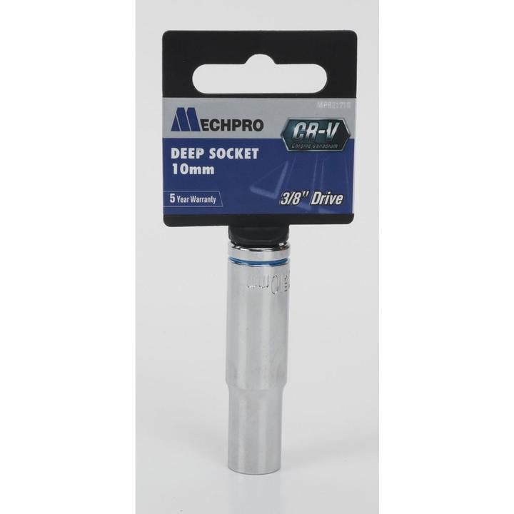 Mechpro Deep Socket 10mm 3/8In Drive Metric