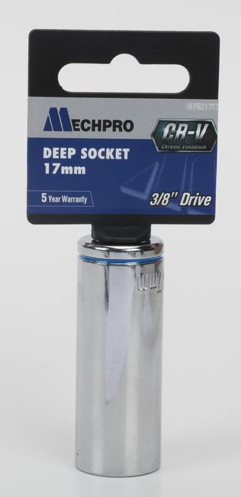 Mechpro Deep Socket 17mm 3/8In Drive Metric