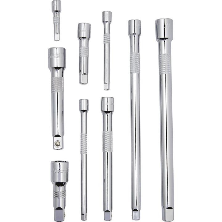Mechpro Extension Bar Set 1/4In, 3/8In & 1/2In Drive 9pc