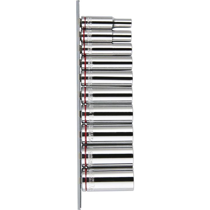 Mechpro Deep Socket Rail Set SAE 3/8In Drive 10pc