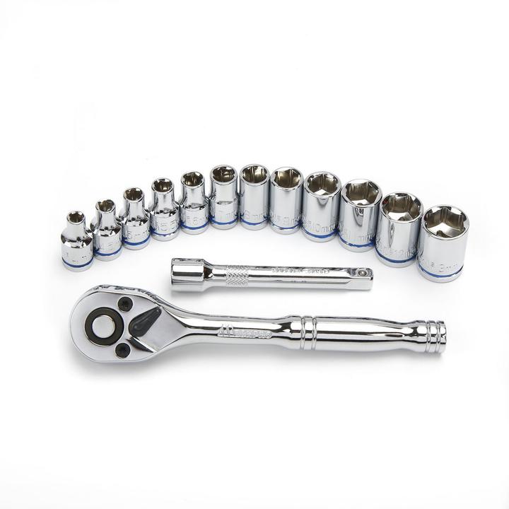 Mechpro Socket Set Metric 1/4In Drive 14pc