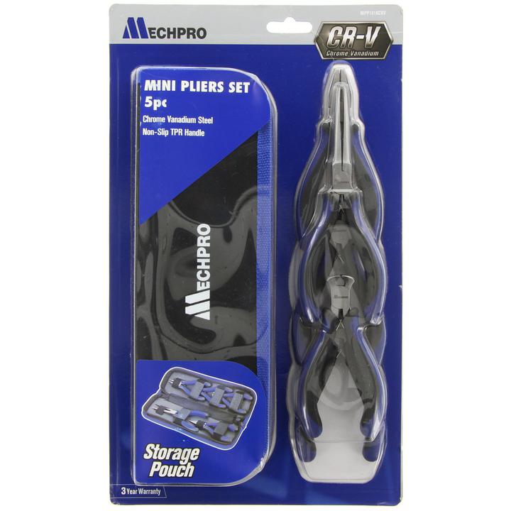 Mechpro Blue Mini Pliers Set 5pc