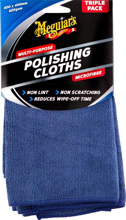 Meguiars Microfibre Polishing Cloth Pack 3pk AG3030T