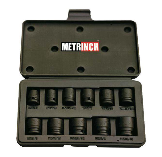 METRINCH Impact Socket Set 3/8"" Drive 11Pc MET-2300