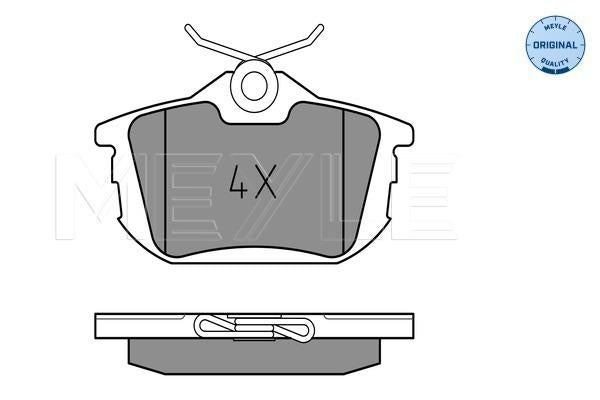 MEYLE Original Brake Pad Set Rear 025 218 6115