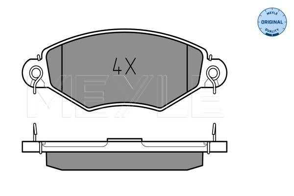 MEYLE Original Brake Pad Set Front 025 219 8018