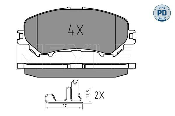 MEYLE PD Brake Pad Set Front 025 220 6518/PD