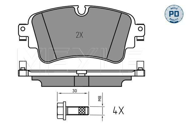 MEYLE PD Brake Pad Set Rear 025 223 0817/PD