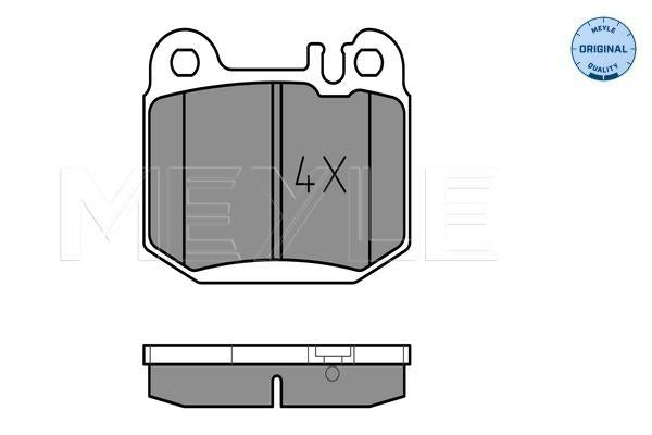 MEYLE Original Brake Pad Set Rear 025 231 5716